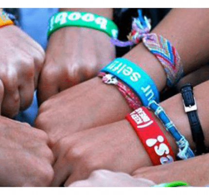 "I Love Boobies" wristbands