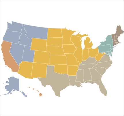 Geographical Distribution of Communication Departments