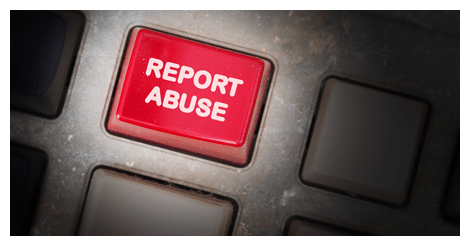 MyImages – Micha Keyboard featuring a "Report Abuse" button in red