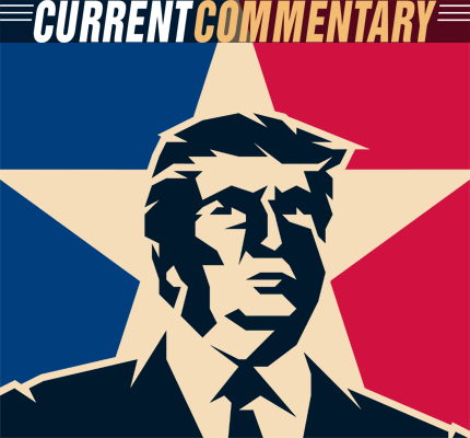 Donald Trump with star in background